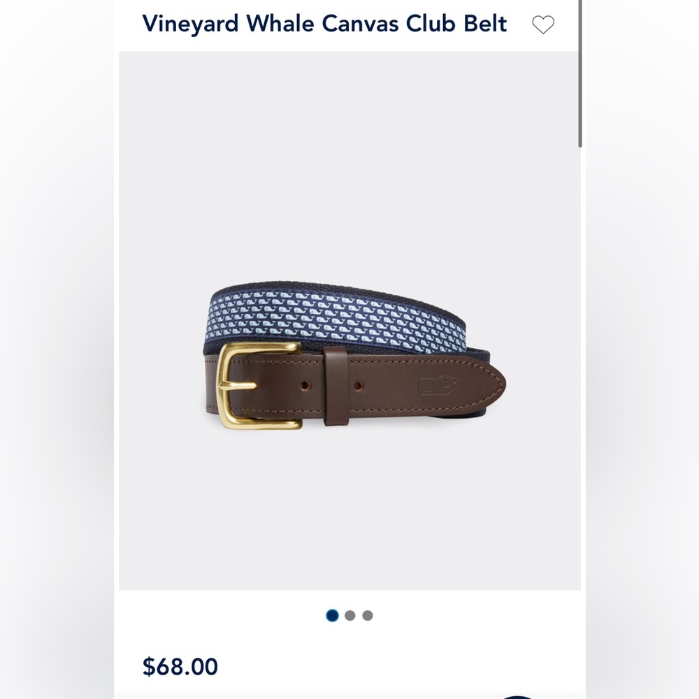 Men's Vineyard Vines Belt Size 30